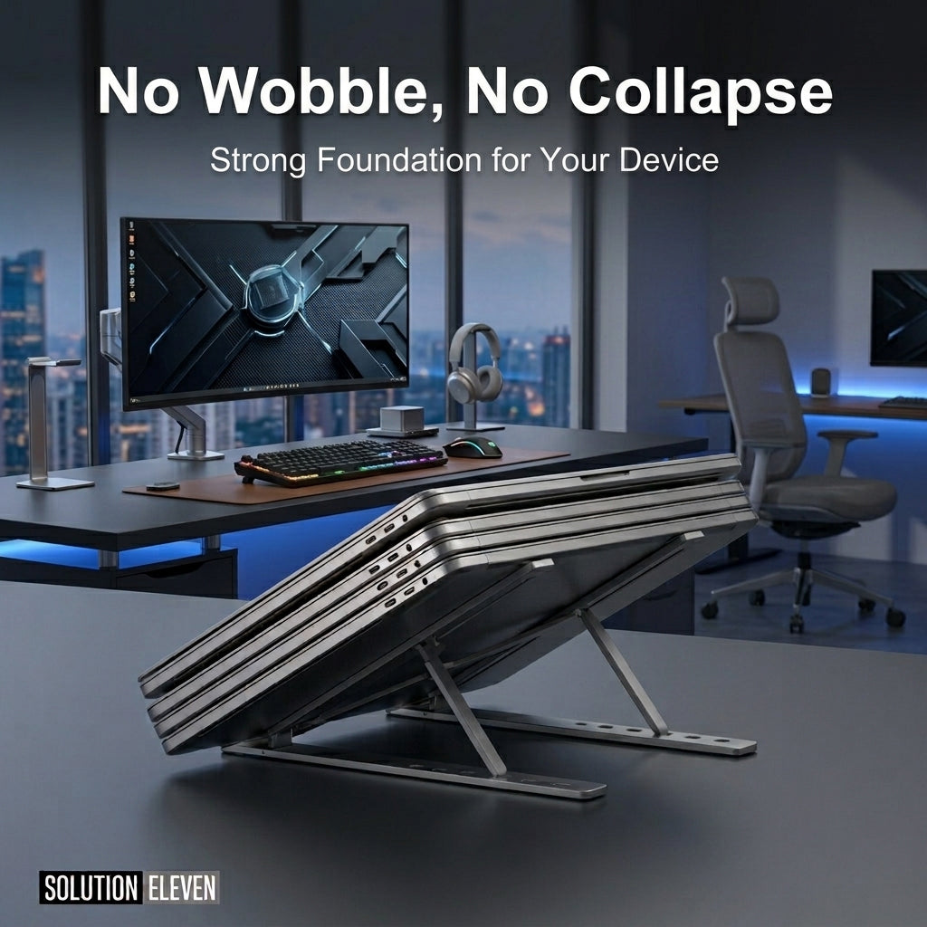 Premium Aluminum Laptop Stand + FREE POUCH